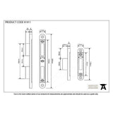 From The Anvil - Bright Zinc Plated Espag Plain Keep Set | Sku. 91911 | Trade Door Handles.