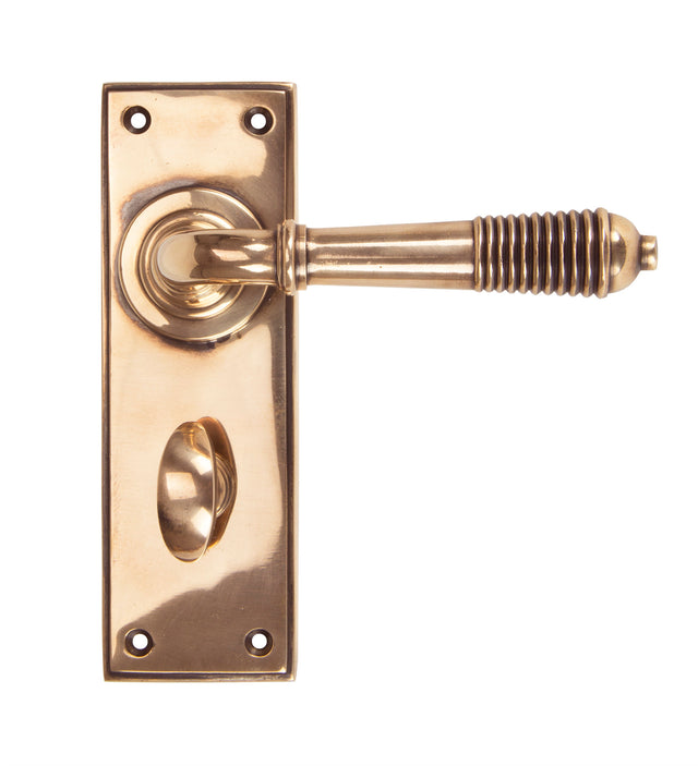 From The Anvil - Polished Bronze Reeded Lever Bathroom Set | Sku. 91915 | Trade Door Handles.