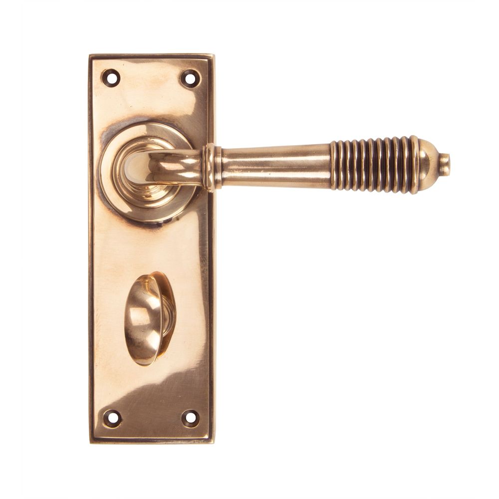 From The Anvil - Polished Bronze Reeded Lever Bathroom Set | Sku. 91915 | Trade Door Handles.