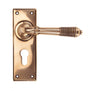 From The Anvil - Polished Bronze Reeded Lever Euro Lock Set | Sku. 91916 | Trade Door Handles.