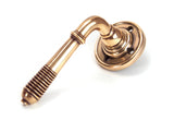 From The Anvil - Polished Bronze Reeded Lever on Rose Set | Sku. 91917 | Trade Door Handles.