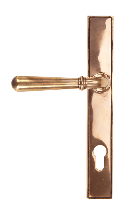 From The Anvil - Polished Bronze Newbury Slimline Lever Espag. Lock | Sku. 91918 | Trade Door Handles.