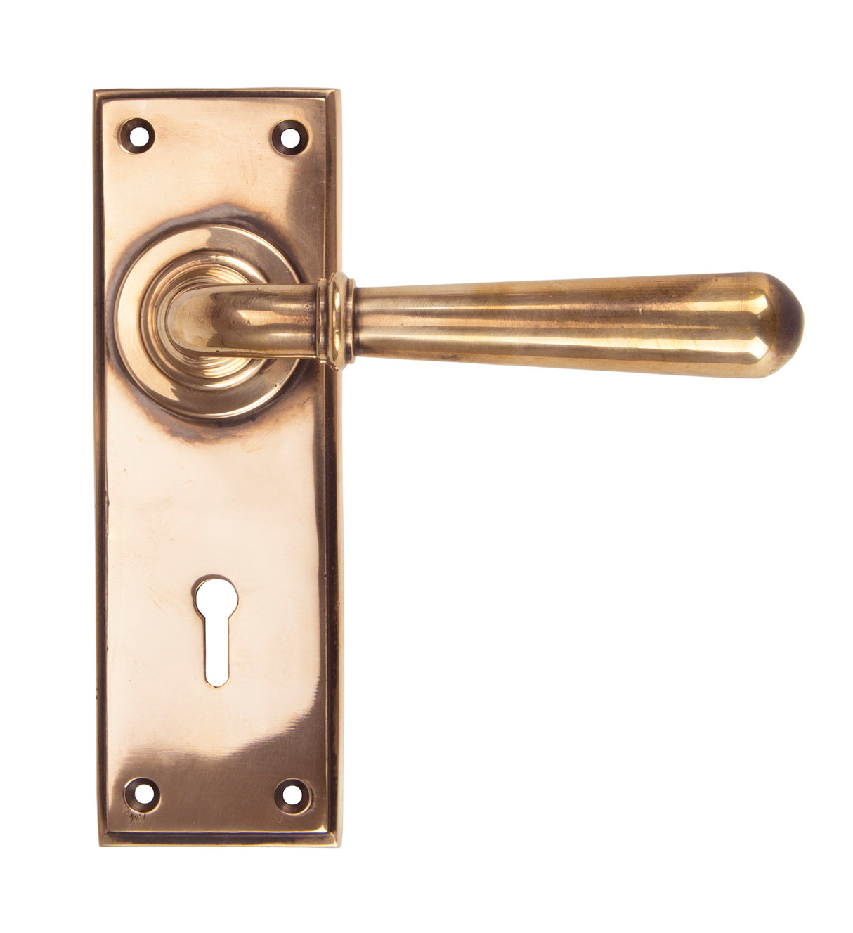 From The Anvil - Polished Bronze Newbury Lever Lock Set | Sku. 91919 | Trade Door Handles.