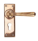 From The Anvil - Polished Bronze Newbury Lever Euro Lock Set | Sku. 91922 | Trade Door Handles.