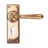 From The Anvil - Polished Bronze Newbury Lever Euro Lock Set | Sku. 91922 | Trade Door Handles.