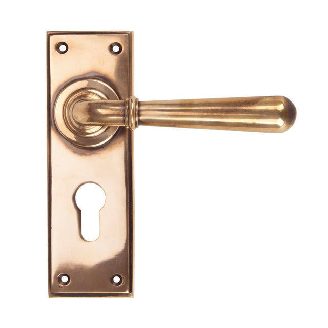 From The Anvil - Polished Bronze Newbury Lever Euro Lock Set | Sku. 91922 | Trade Door Handles.