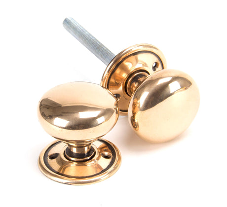 From The Anvil - Polished Bronze Mushroom Mortice/Rim Knob Set | Sku. 91925 | Trade Door Handles.