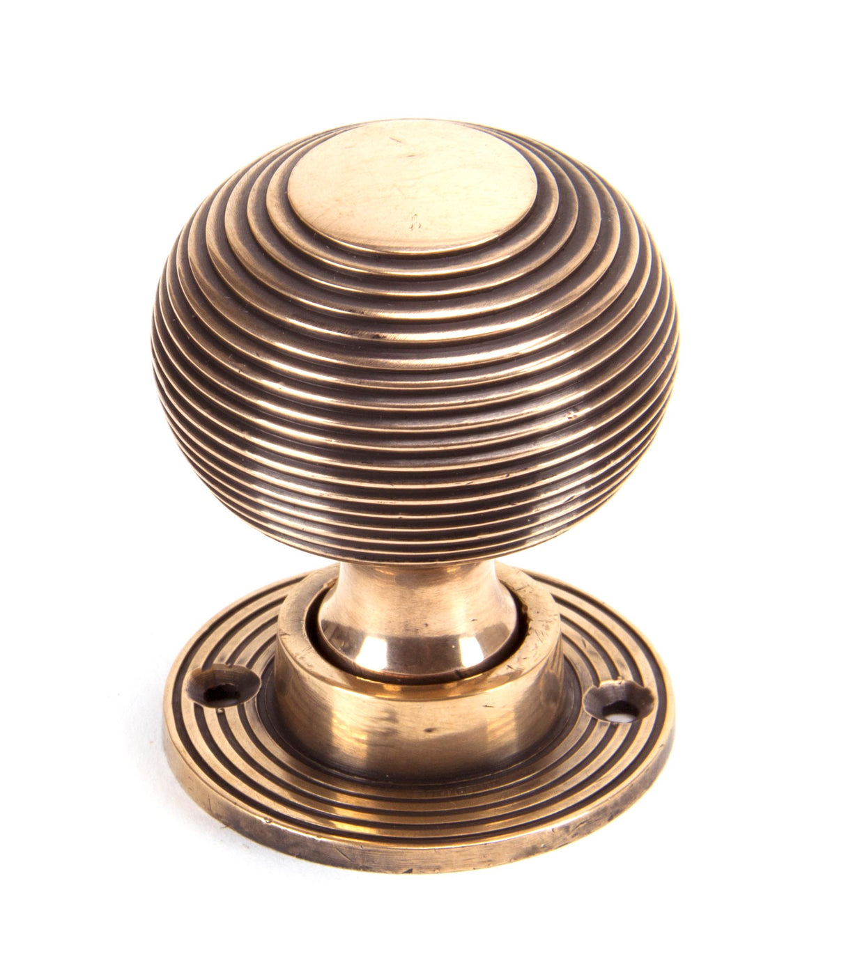 From The Anvil - Polished Bronze Heavy Beehive Mortice/Rim Knob Set | Sku. 91926 | Trade Door Handles.