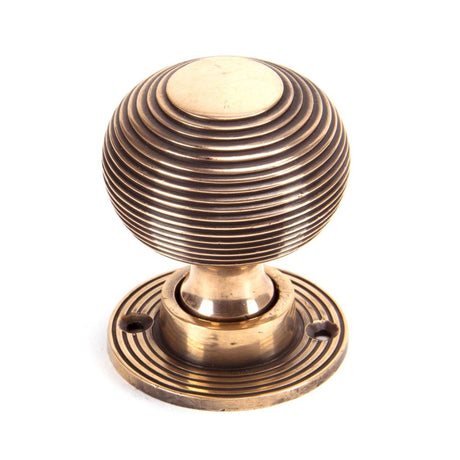 From The Anvil - Polished Bronze Heavy Beehive Mortice/Rim Knob Set | Sku. 91926 | Trade Door Handles.