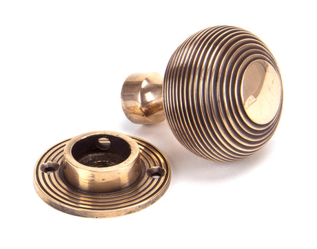 From The Anvil - Polished Bronze Heavy Beehive Mortice/Rim Knob Set | Sku. 91926 | Trade Door Handles.