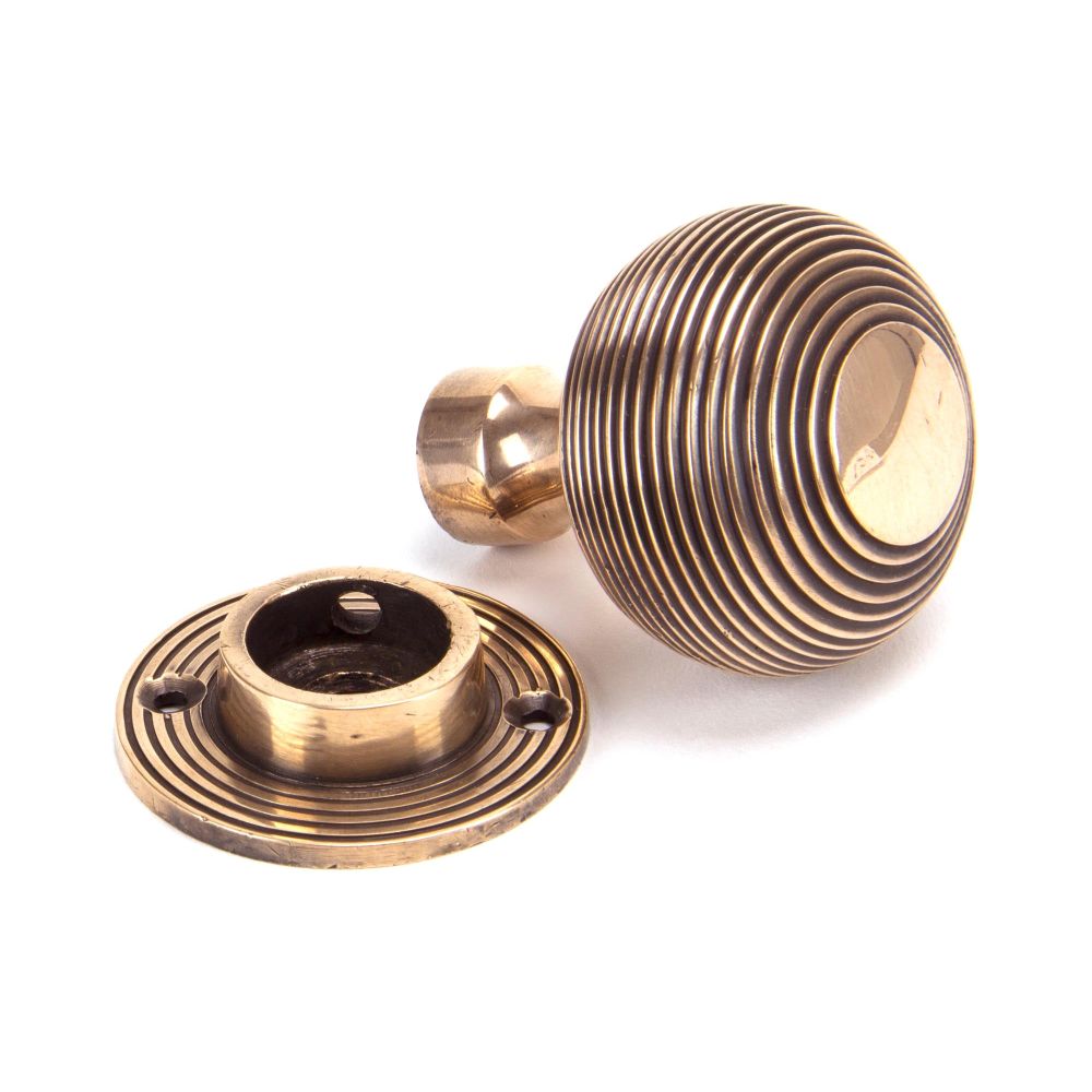 From The Anvil - Polished Bronze Heavy Beehive Mortice/Rim Knob Set | Sku. 91926 | Trade Door Handles.