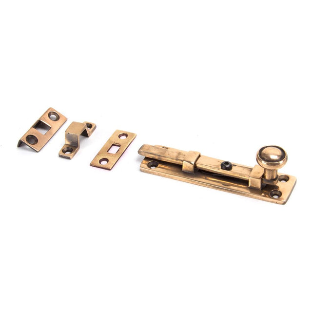From The Anvil - Polished Bronze 4" Universal Bolt | Sku. 91935 | Trade Door Handles.