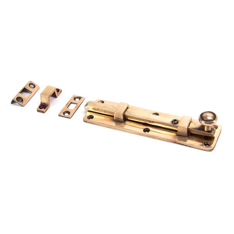 From The Anvil - Polished Bronze 6" Universal Bolt | Sku. 91936 | Trade Door Handles.