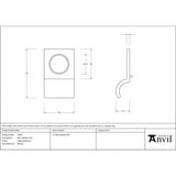 From The Anvil - Polished Bronze Rim Cylinder Pull | Sku. 91937 | Trade Door Handles.