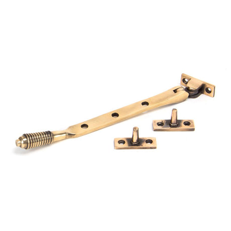 From The Anvil - Polished Bronze 8" Reeded Stay | Sku. 91938 | Trade Door Handles.