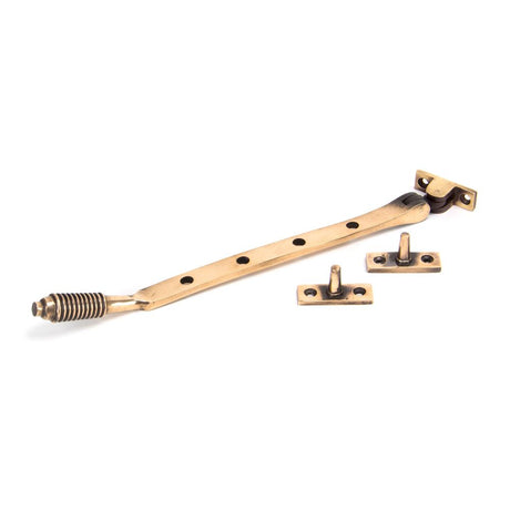From The Anvil - Polished Bronze 10" Reeded Stay | Sku. 91939 | Trade Door Handles.