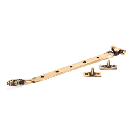 From The Anvil - Polished Bronze 12" Reeded Stay | Sku. 91940 | Trade Door Handles.