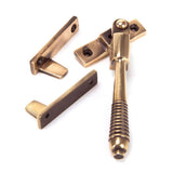 From The Anvil - Polished Bronze Night-Vent Locking Reeded Fastener | Sku. 91941 | Trade Door Handles.