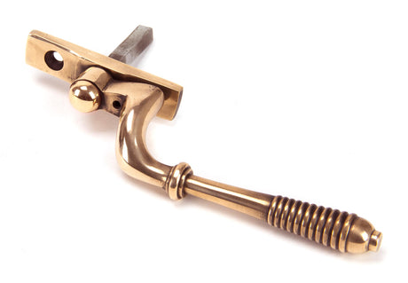From The Anvil - Polished Bronze Reeded Espag - LH | Sku. 91942 | Trade Door Handles.