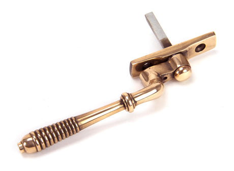 From The Anvil - Polished Bronze Reeded Espag - LH | Sku. 91942 | Trade Door Handles.