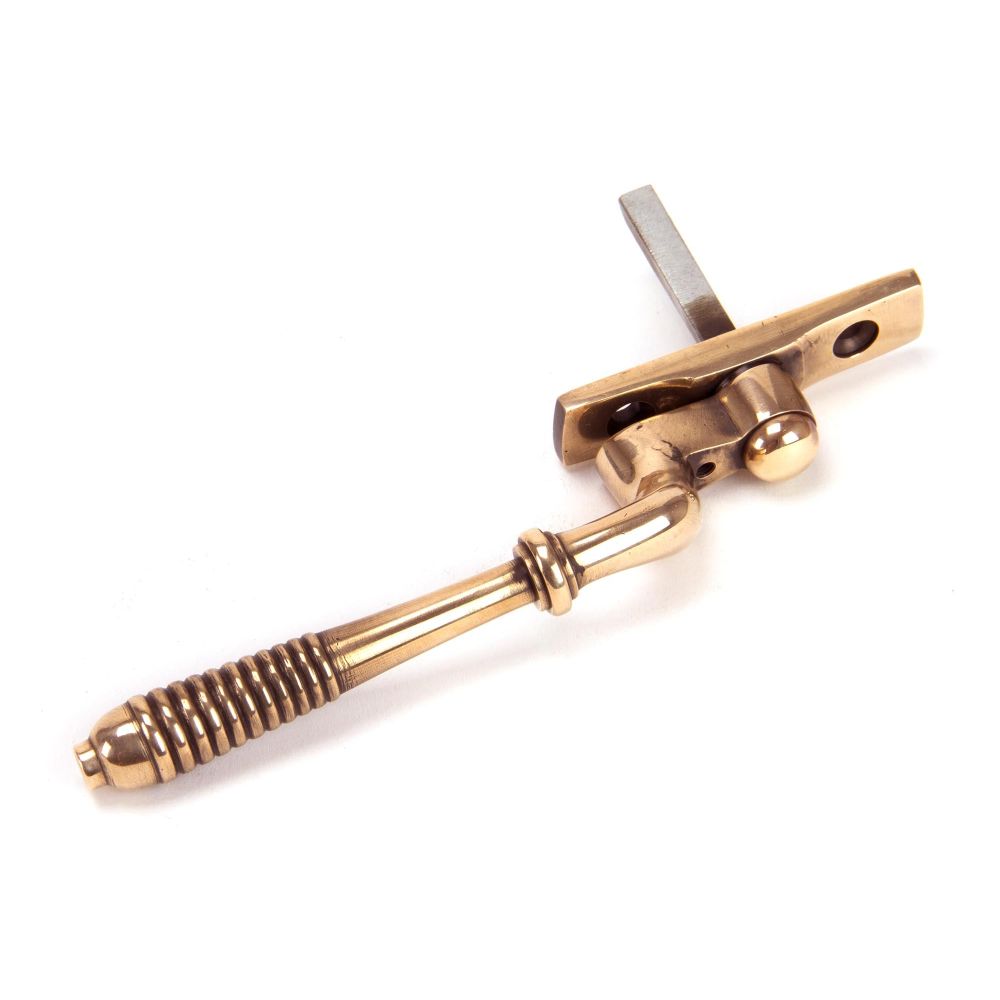 From The Anvil - Polished Bronze Reeded Espag - LH | Sku. 91942 | Trade Door Handles.
