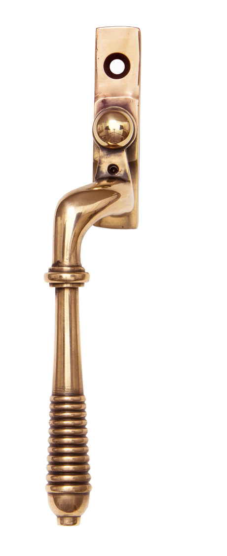 From The Anvil - Polished Bronze Reeded Espag - LH | Sku. 91942 | Trade Door Handles.