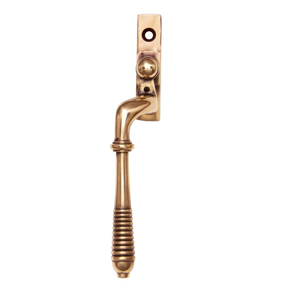From The Anvil - Polished Bronze Reeded Espag - LH | Sku. 91942 | Trade Door Handles.