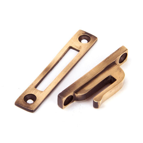 From The Anvil - Polished Bronze Locking Reeded Fastener | Sku. 91944 | Trade Door Handles.