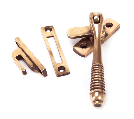 From The Anvil - Polished Bronze Locking Reeded Fastener | Sku. 91944 | Trade Door Handles.