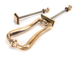 From The Anvil - Polished Bronze Slimline Art Deco Door Knocker | Sku. 91945 | Trade Door Handles.
