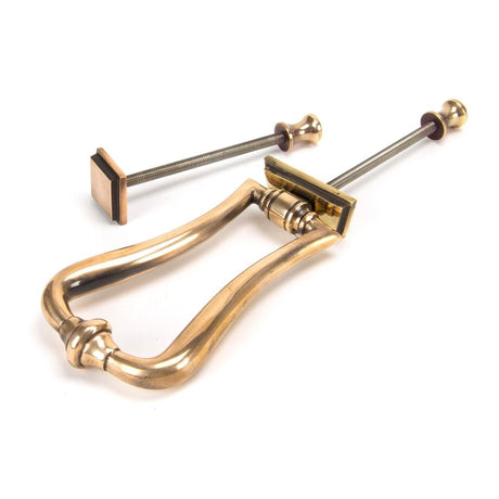 From The Anvil - Polished Bronze Slimline Art Deco Door Knocker | Sku. 91945 | Trade Door Handles.