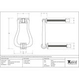 From The Anvil - Polished Bronze Slimline Art Deco Door Knocker | Sku. 91945 | Trade Door Handles.