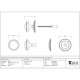 From The Anvil - Polished Bronze Art Deco Centre Door Knob | Sku. 91946 | Trade Door Handles.