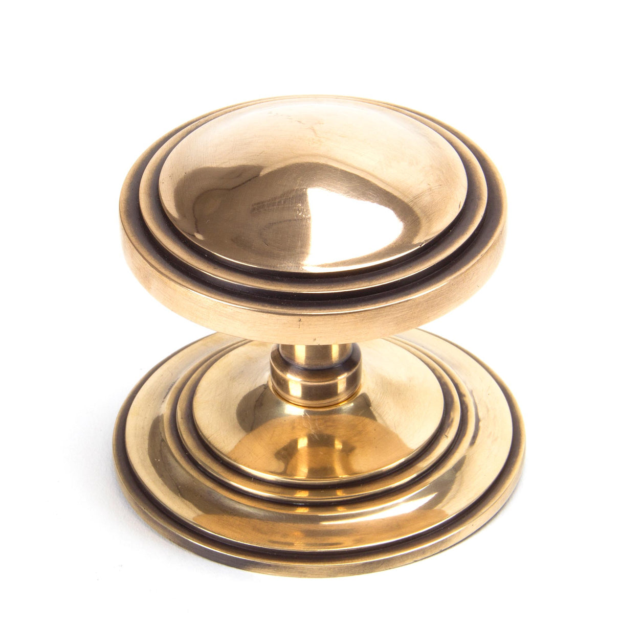 From The Anvil - Polished Bronze Art Deco Centre Door Knob | Sku. 91946 | Trade Door Handles.