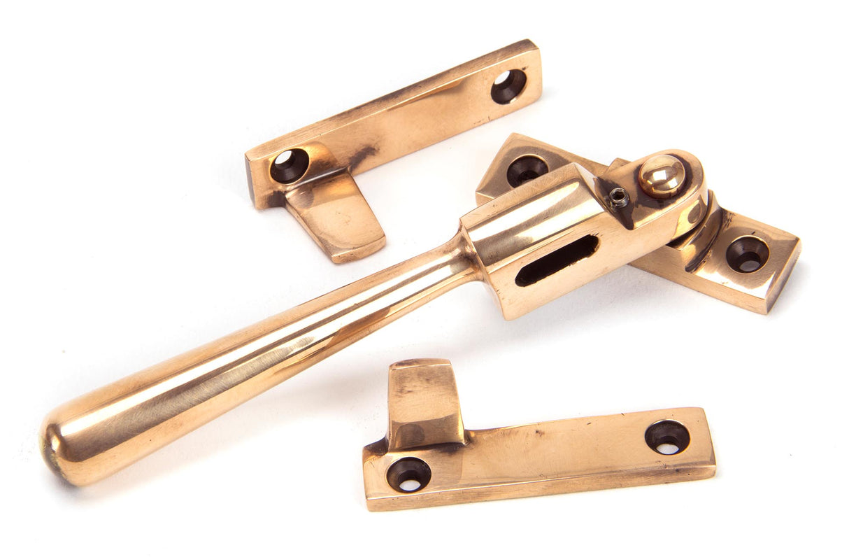 From The Anvil - Polished Bronze Night-Vent Locking Newbury Fastener | Sku. 91952 | Trade Door Handles.