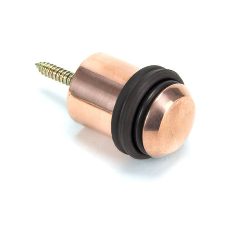 From The Anvil - Polished Bronze Floor Mounted Door Stop | Sku. 91959 | Trade Door Handles.