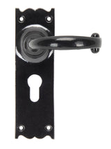 From The Anvil - Black Cottage Lever Euro Lock Set | Sku. 91966 | Trade Door Handles.