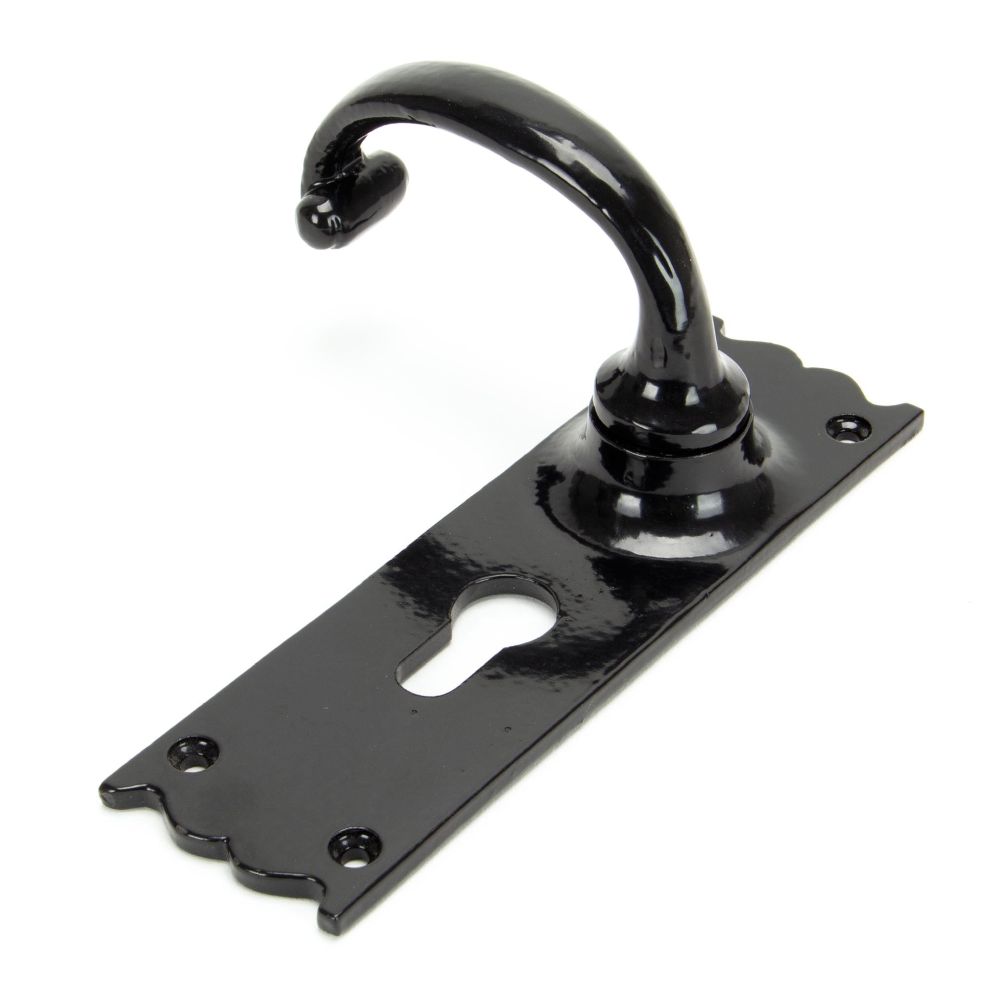From The Anvil - Black Cottage Lever Euro Lock Set | Sku. 91966 | Trade Door Handles.