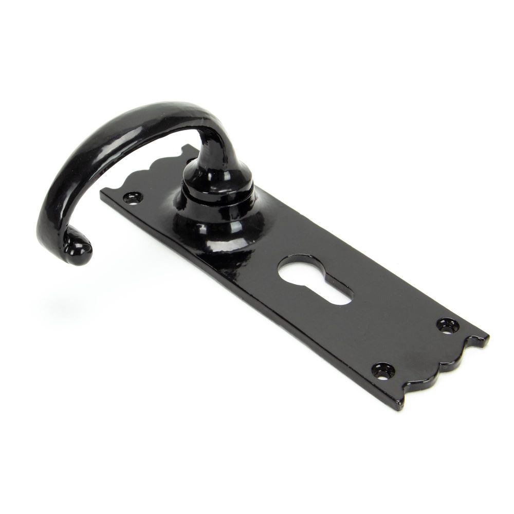 From The Anvil - Black Cottage Lever Euro Lock Set | Sku. 91966 | Trade Door Handles.