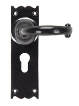 From The Anvil - Black Cottage Lever Euro Lock Set | Sku. 91966 | Trade Door Handles.