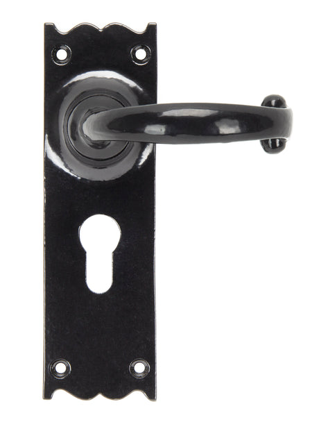 From The Anvil - Black Cottage Lever Euro Lock Set | Sku. 91966 | Trade Door Handles.