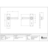 From The Anvil - Satin Chrome Straight Lever Lock Set | Sku. 91967 | Trade Door Handles.