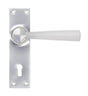 From The Anvil - Satin Chrome Straight Lever Lock Set | Sku. 91967 | Trade Door Handles.