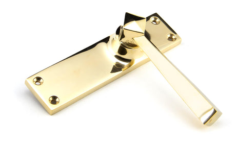From The Anvil - Polished Brass Straight Lever Latch Set | Sku. 91968 | Trade Door Handles.