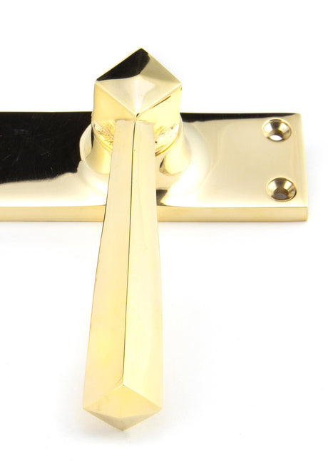 From The Anvil - Polished Brass Straight Lever Latch Set | Sku. 91968 | Trade Door Handles.