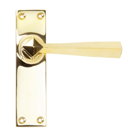 From The Anvil - Polished Brass Straight Lever Latch Set | Sku. 91968 | Trade Door Handles.