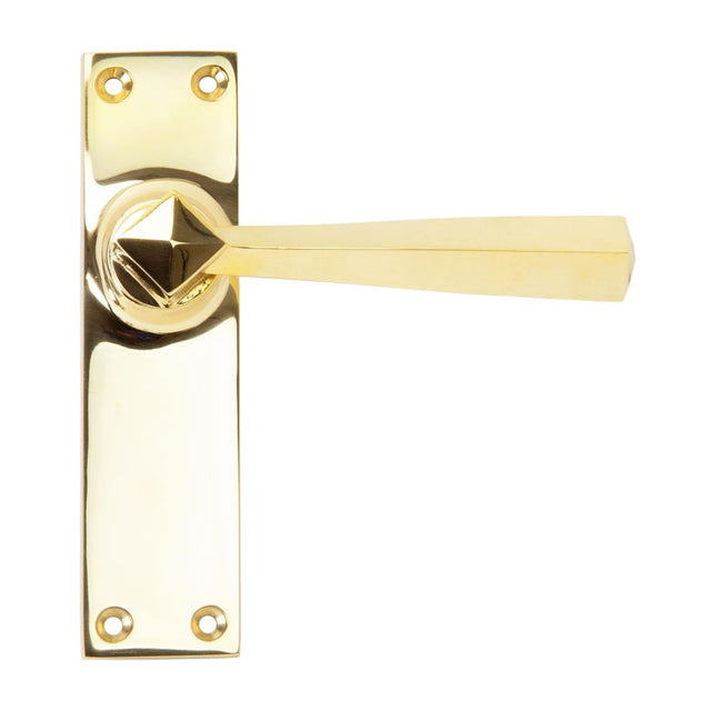 From The Anvil - Polished Brass Straight Lever Latch Set | Sku. 91968 | Trade Door Handles.