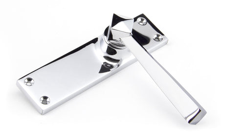 From The Anvil - Polished Chrome Straight Lever Latch Set | Sku. 91969 | Trade Door Handles.