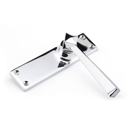 From The Anvil - Polished Chrome Straight Lever Latch Set | Sku. 91969 | Trade Door Handles.