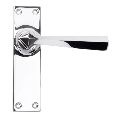 From The Anvil - Polished Chrome Straight Lever Latch Set | Sku. 91969 | Trade Door Handles.
